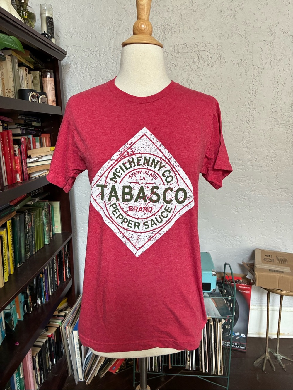 Tabasco Red Graphic Short Sleeve Tee - Avery Island Logo Shirt